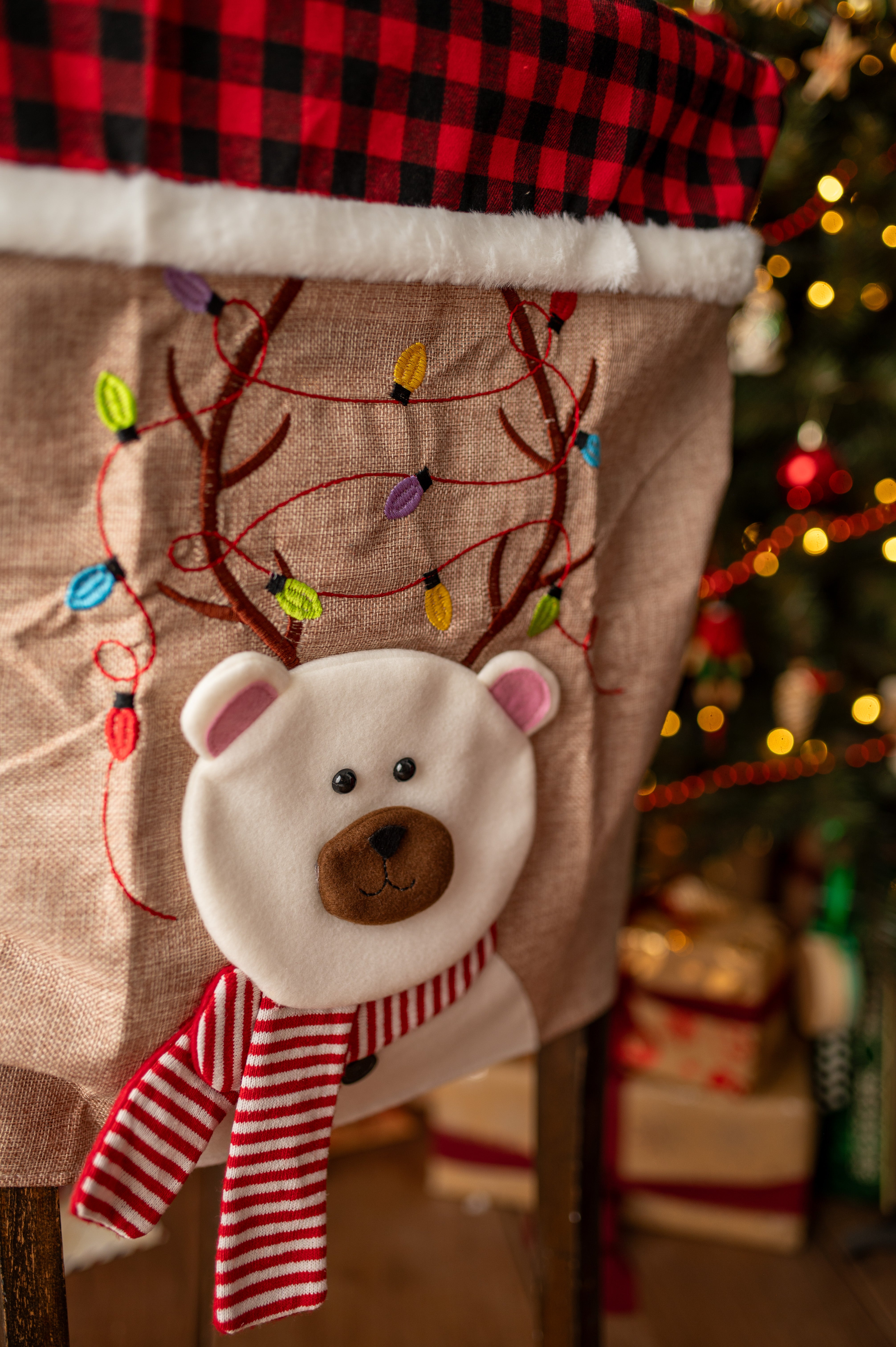 Pokrowiec Na Krzesło Miś Biały