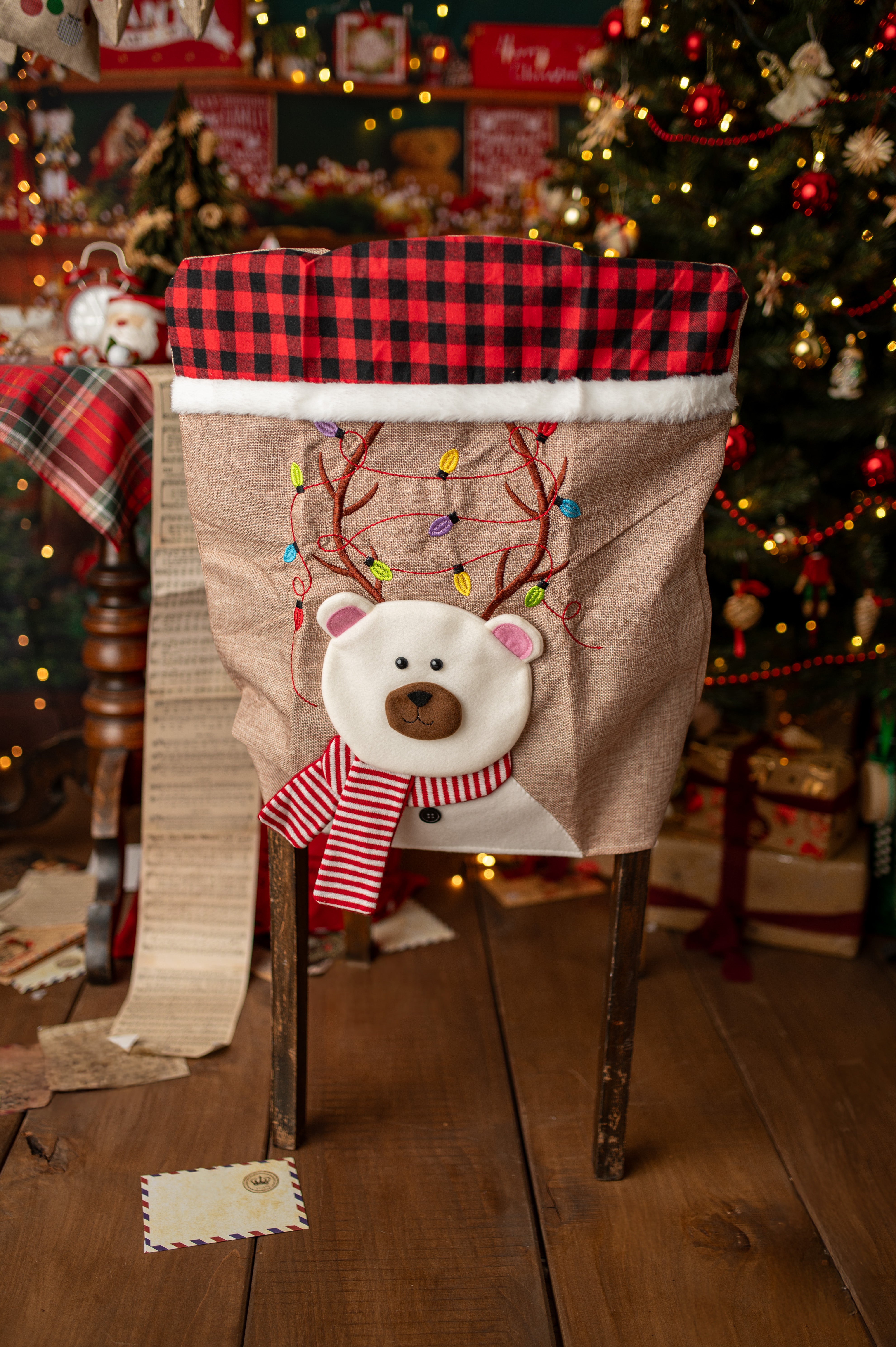 Pokrowiec Na Krzesło Miś Biały