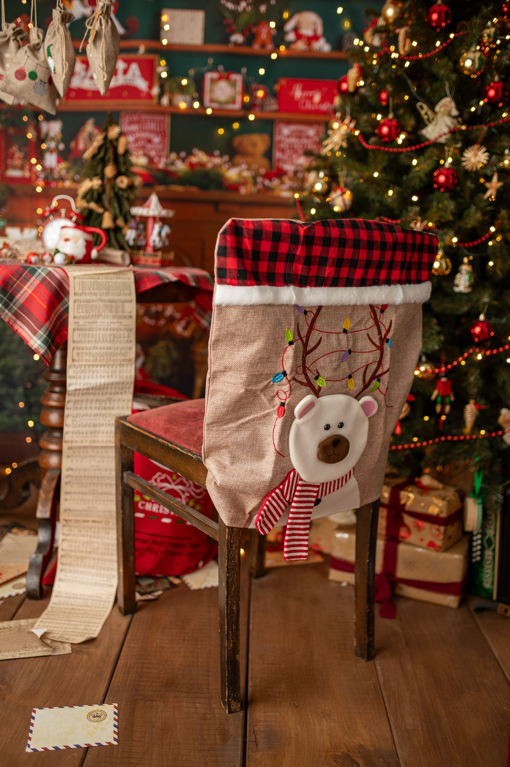 Pokrowiec Na Krzesło Miś Biały