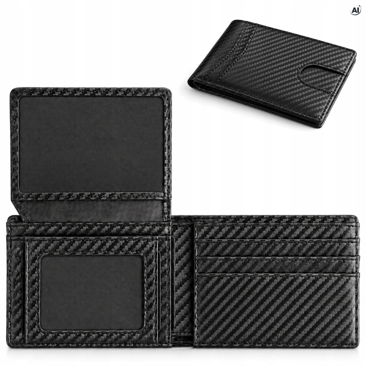 Portfel Męski Slim  RFID Czarny