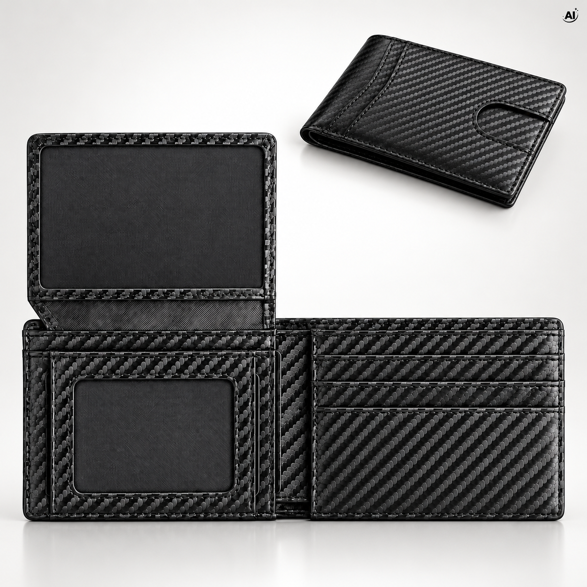 Portfel Męski Slim  RFID Czarny