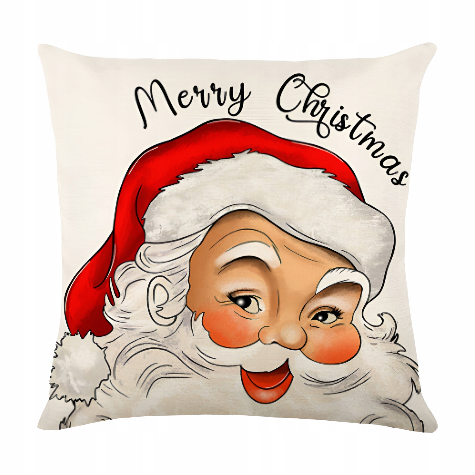 Poszewka Na Poduszkę Świąteczna z Motywem Mikołaja 44×44cm