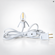 Lampka LED z przewodem 230V do ozdób świątecznych, biała