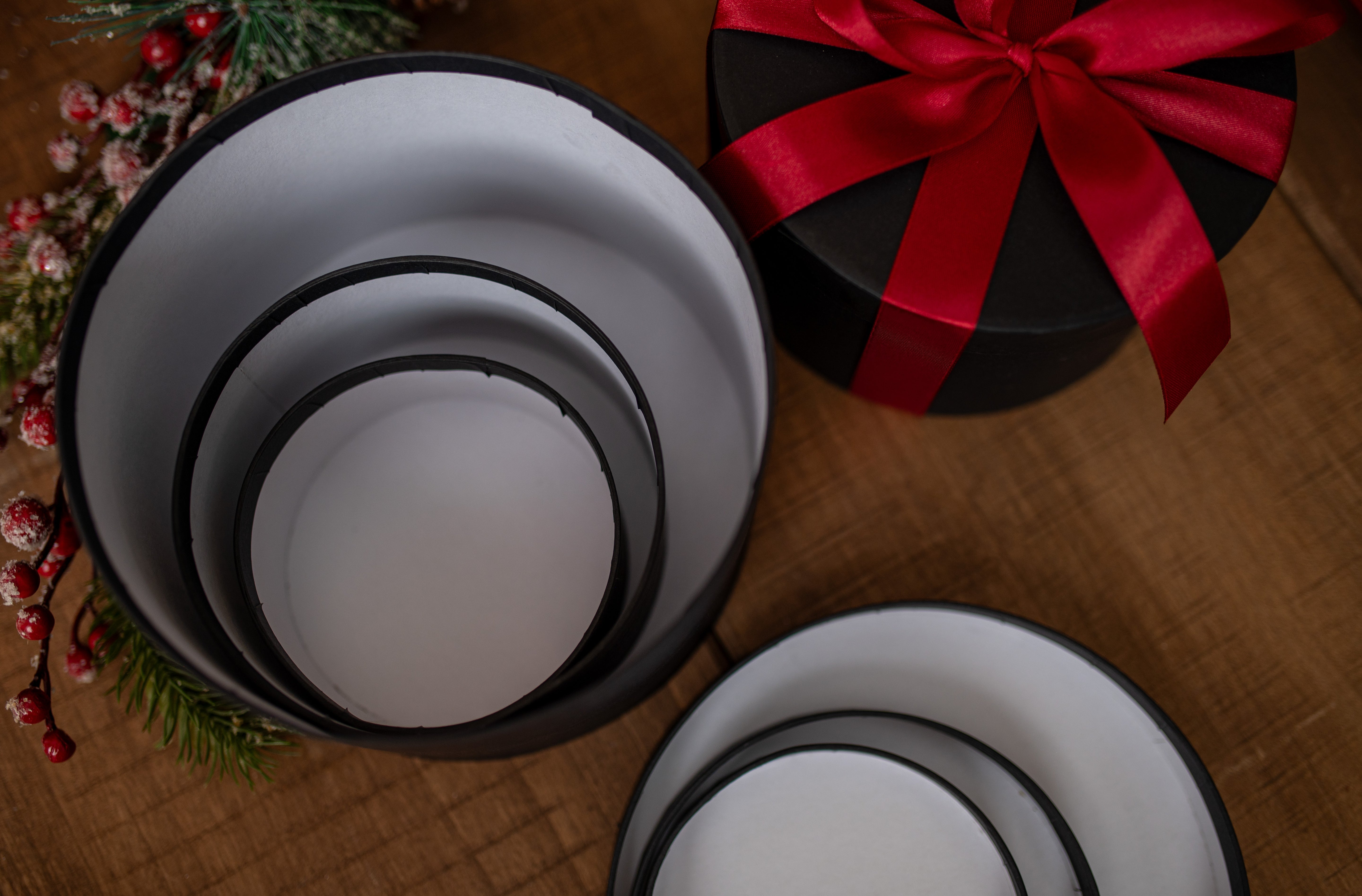 Zestaw Czarnych Pudełek Prezentowych 4szt.