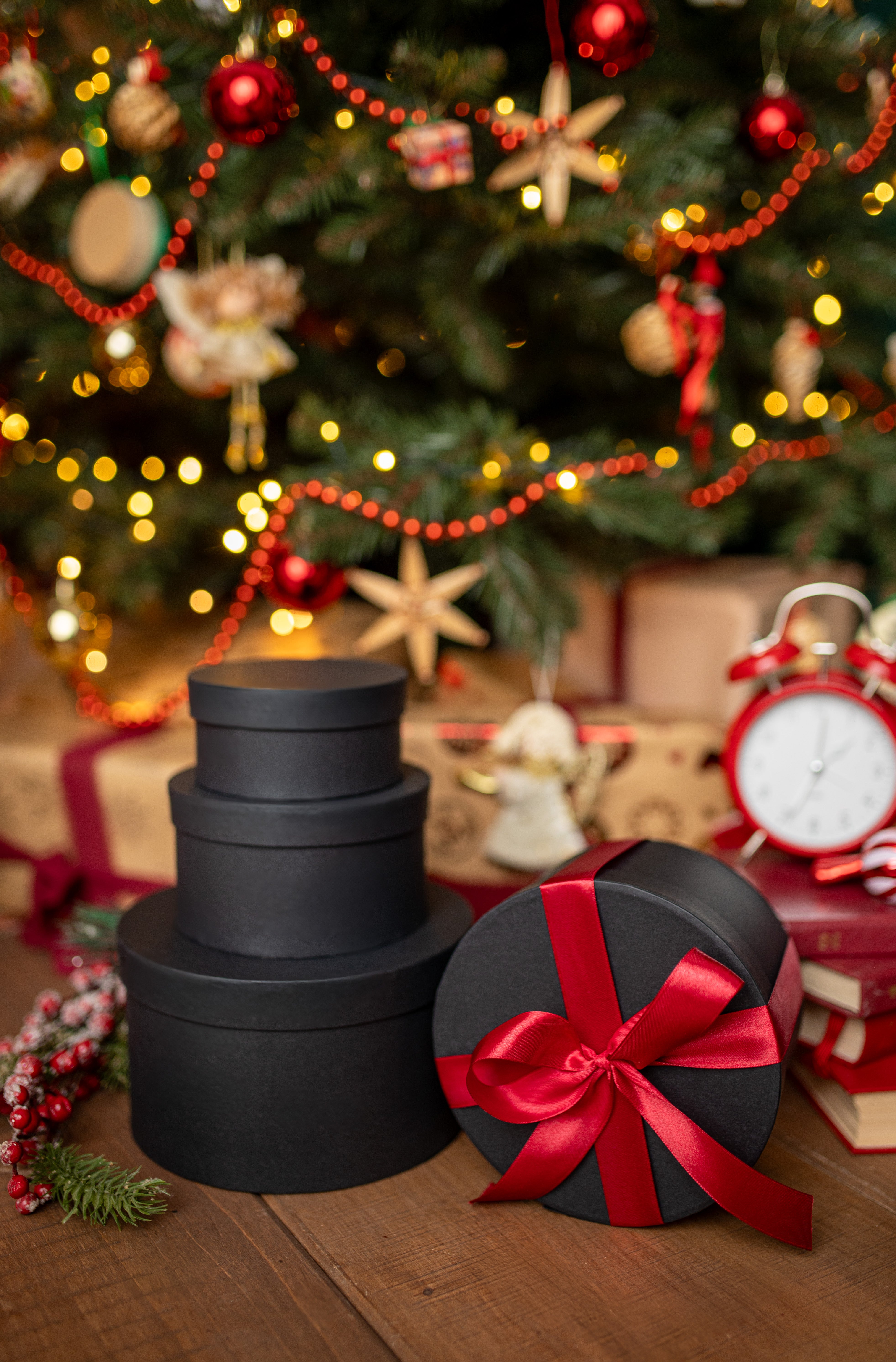 Zestaw Czarnych Pudełek Prezentowych 4szt.