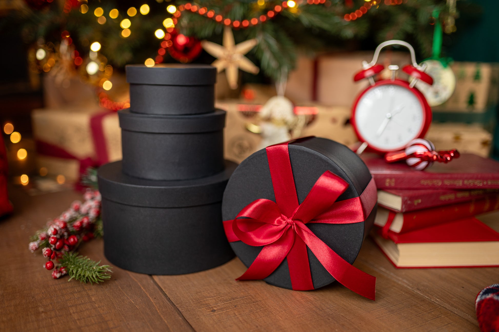 Zestaw Czarnych Pudełek Prezentowych 4szt.