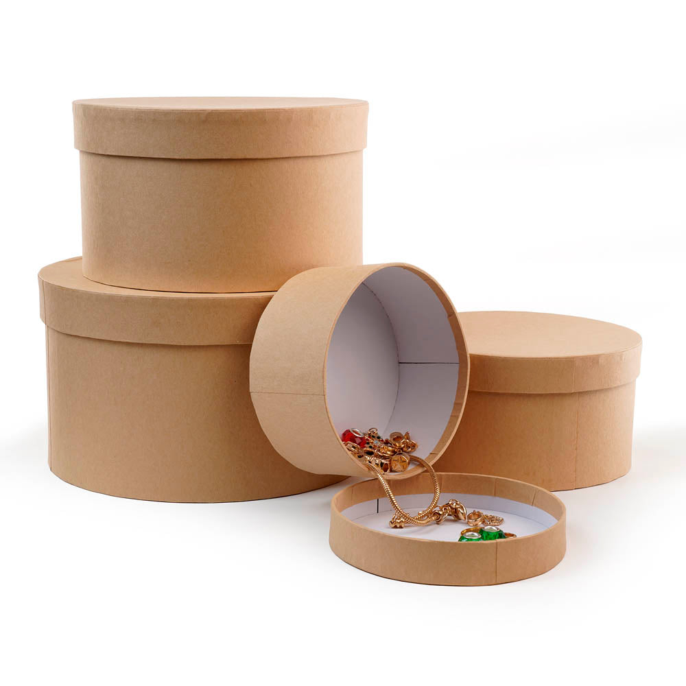 Zestaw Kraftowych Pudełek Prezentowych 4szt.