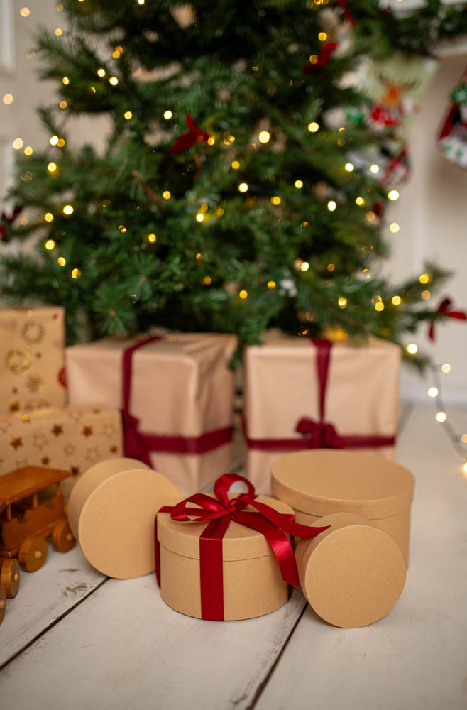 Zestaw Kraftowych Pudełek Prezentowych 4szt.