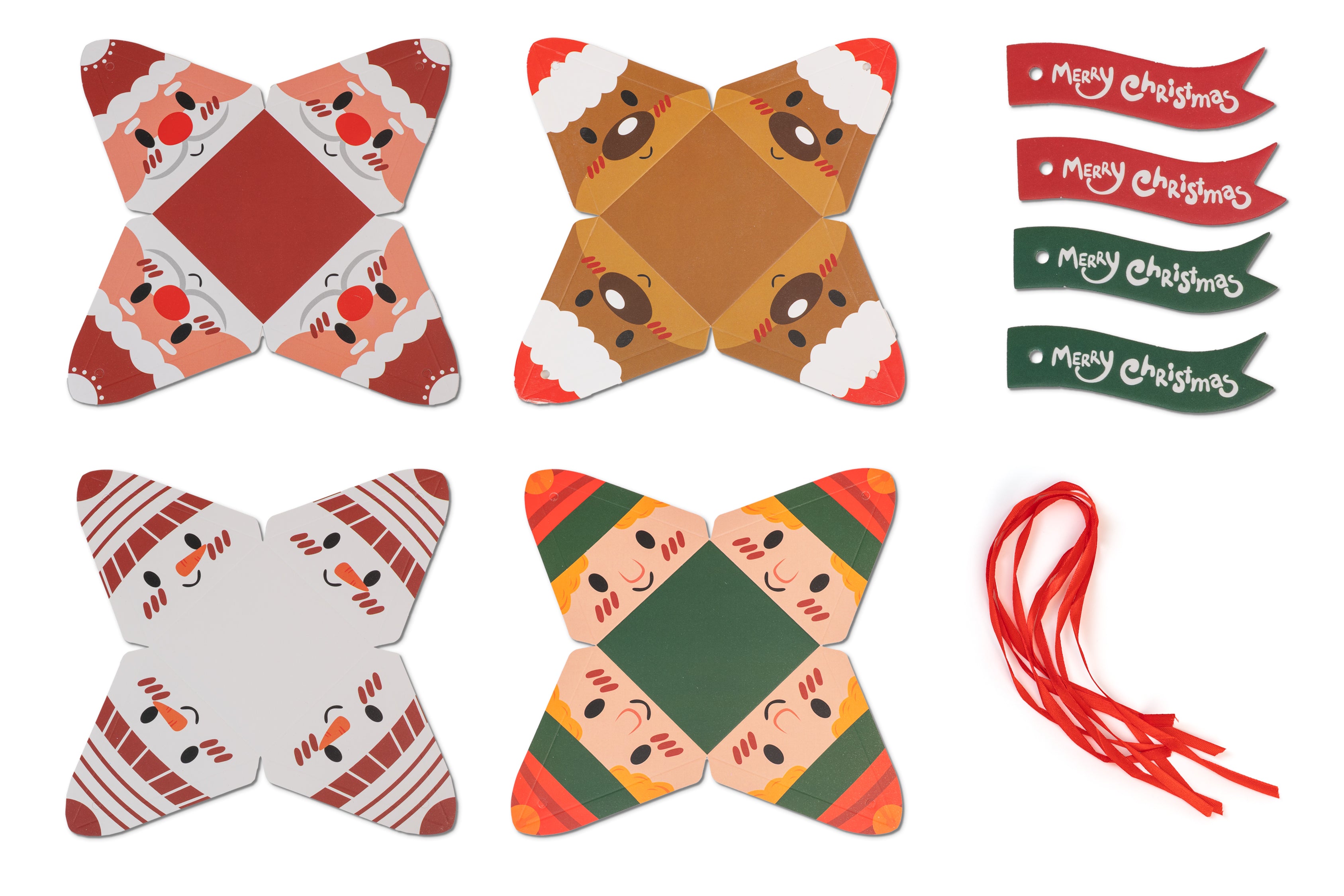 Pudełka Świąteczne Zawieszki 4szt