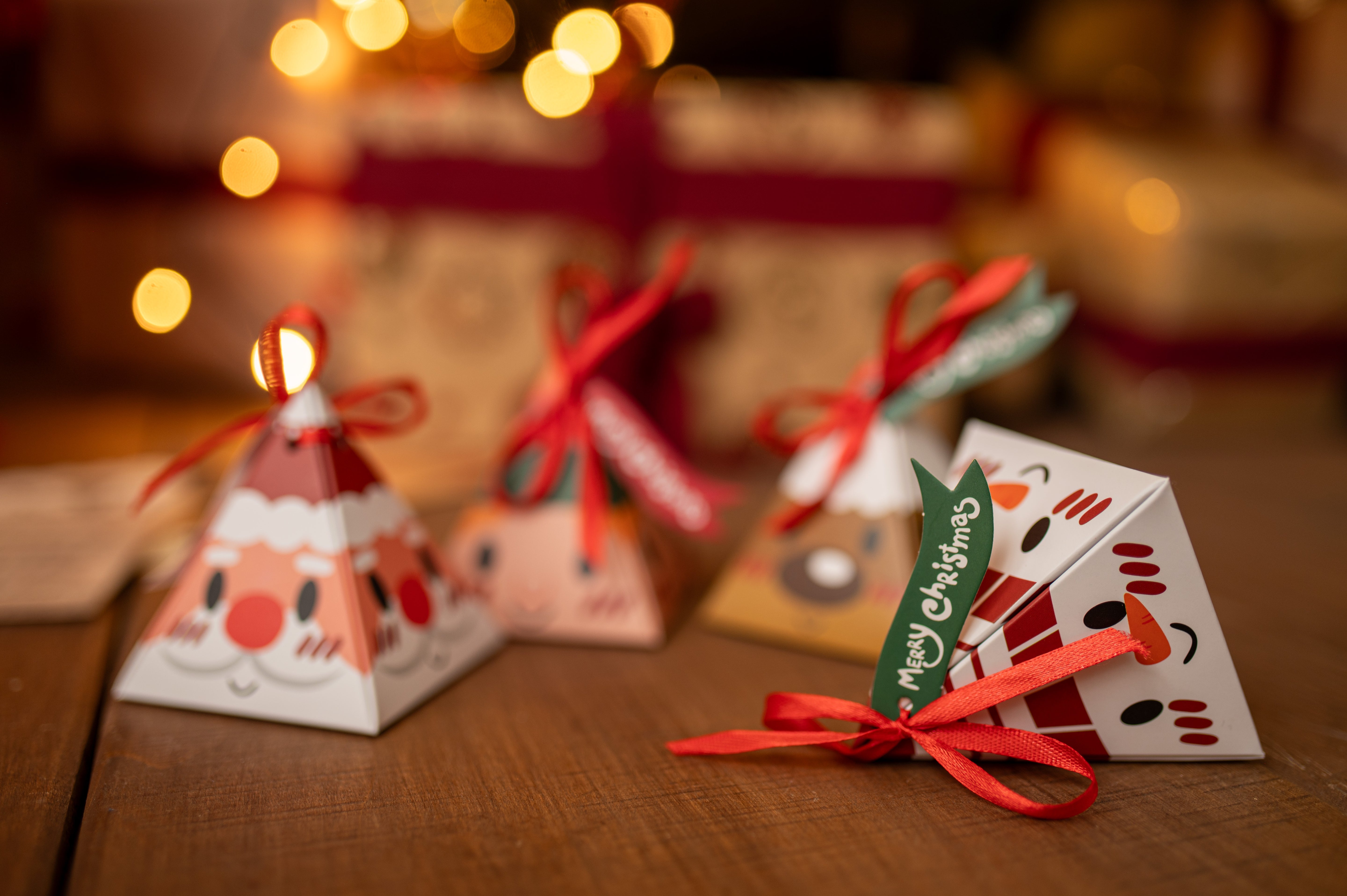 Pudełka Świąteczne Zawieszki 4szt