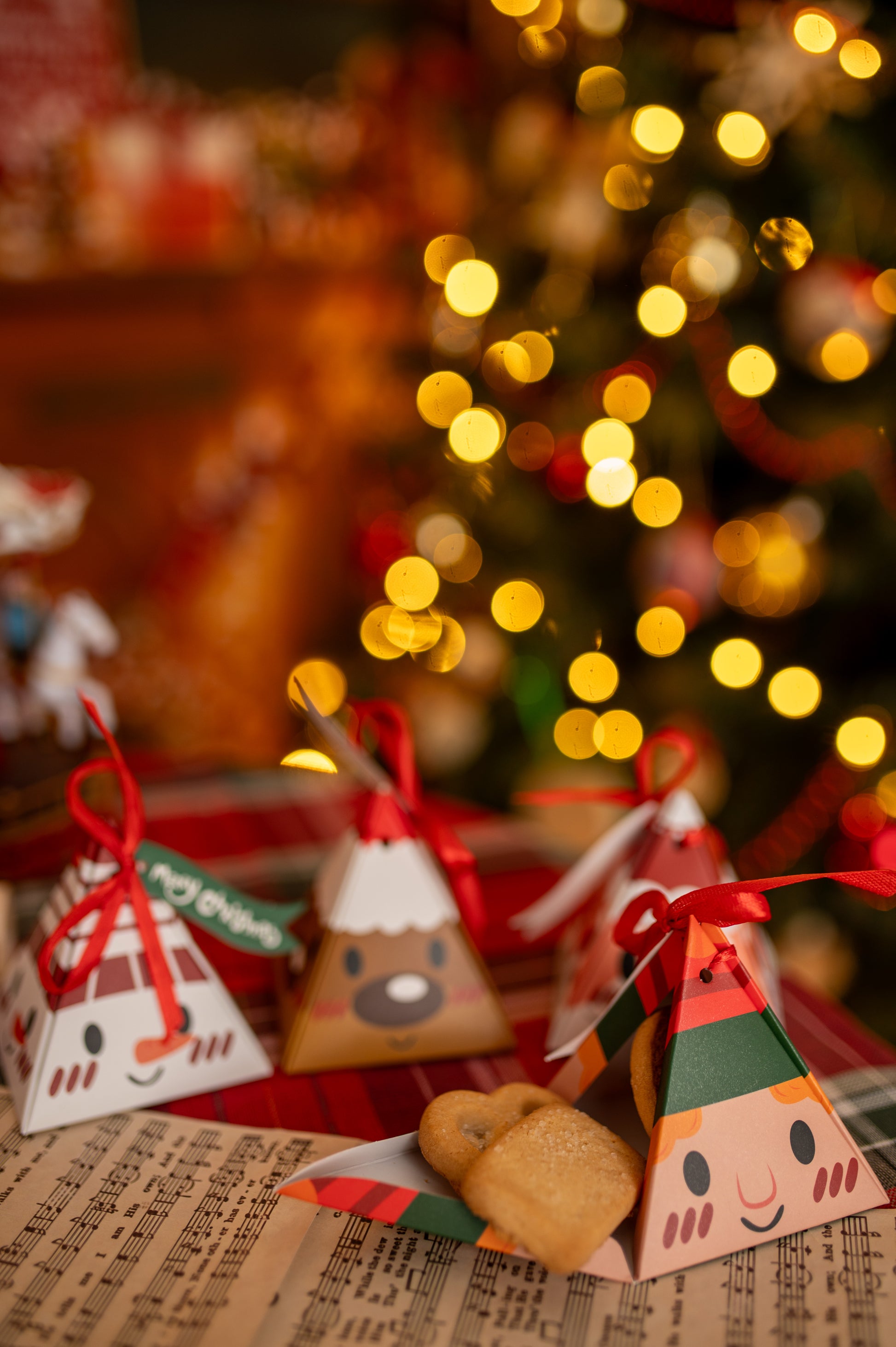 Pudełka Świąteczne Zawieszki 4szt