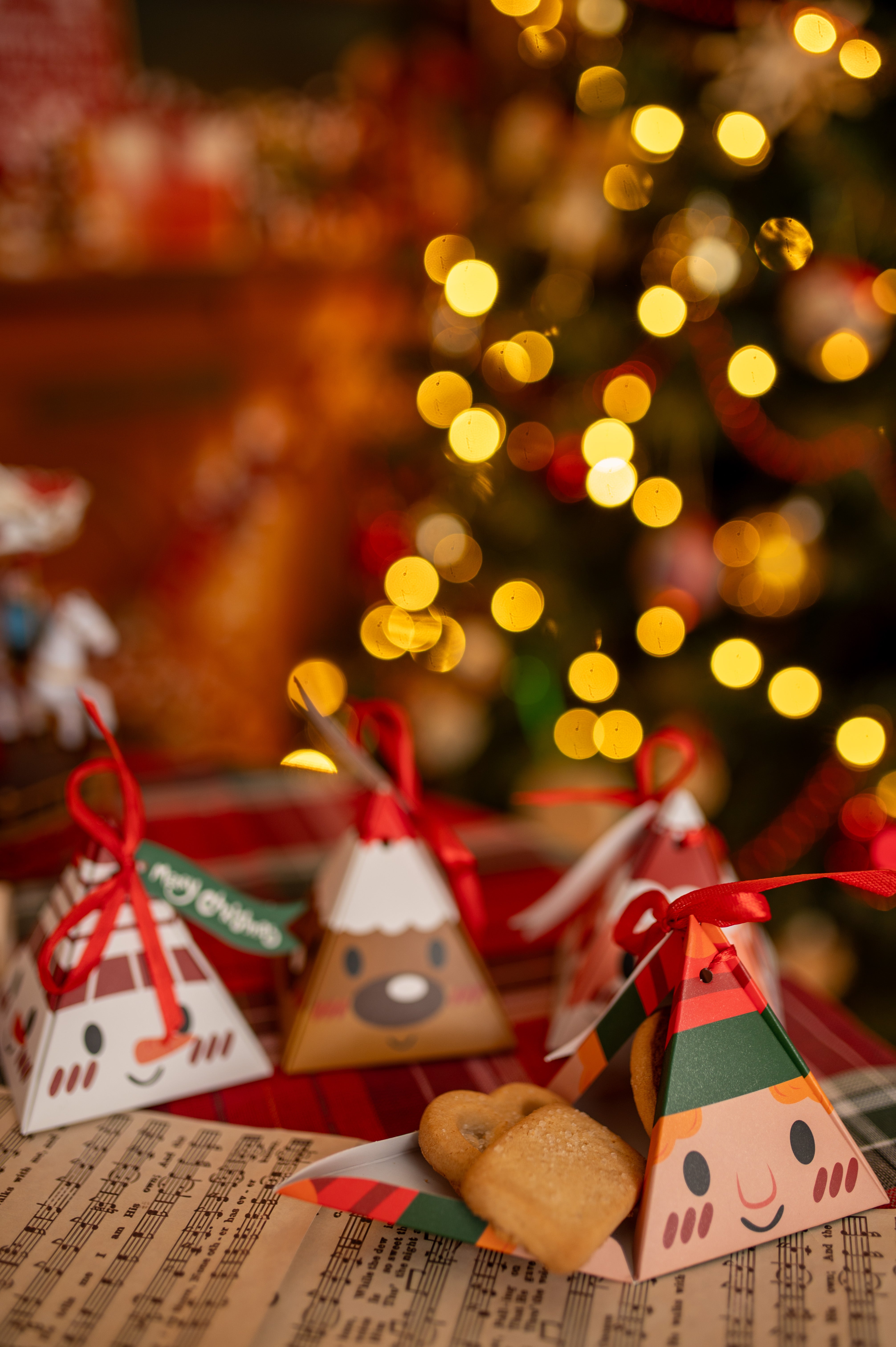 Pudełka Świąteczne Zawieszki 4szt