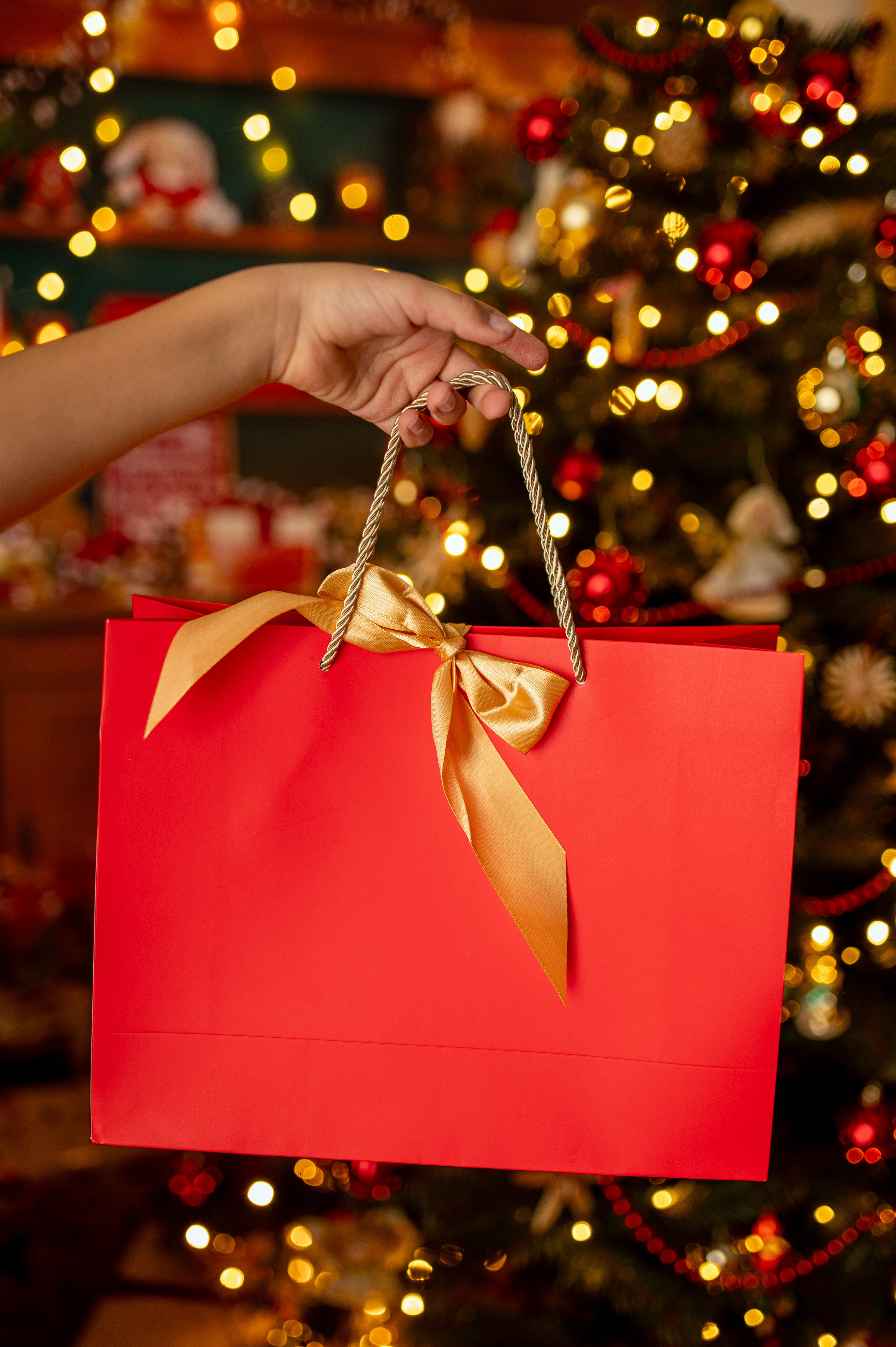 Świąteczne Torby Papierowe 320x100x250mm 5 szt