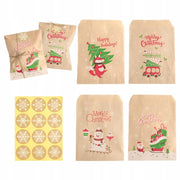 Papierowy kalendarz adwentowy 130x180mm Kraft z naklejkami