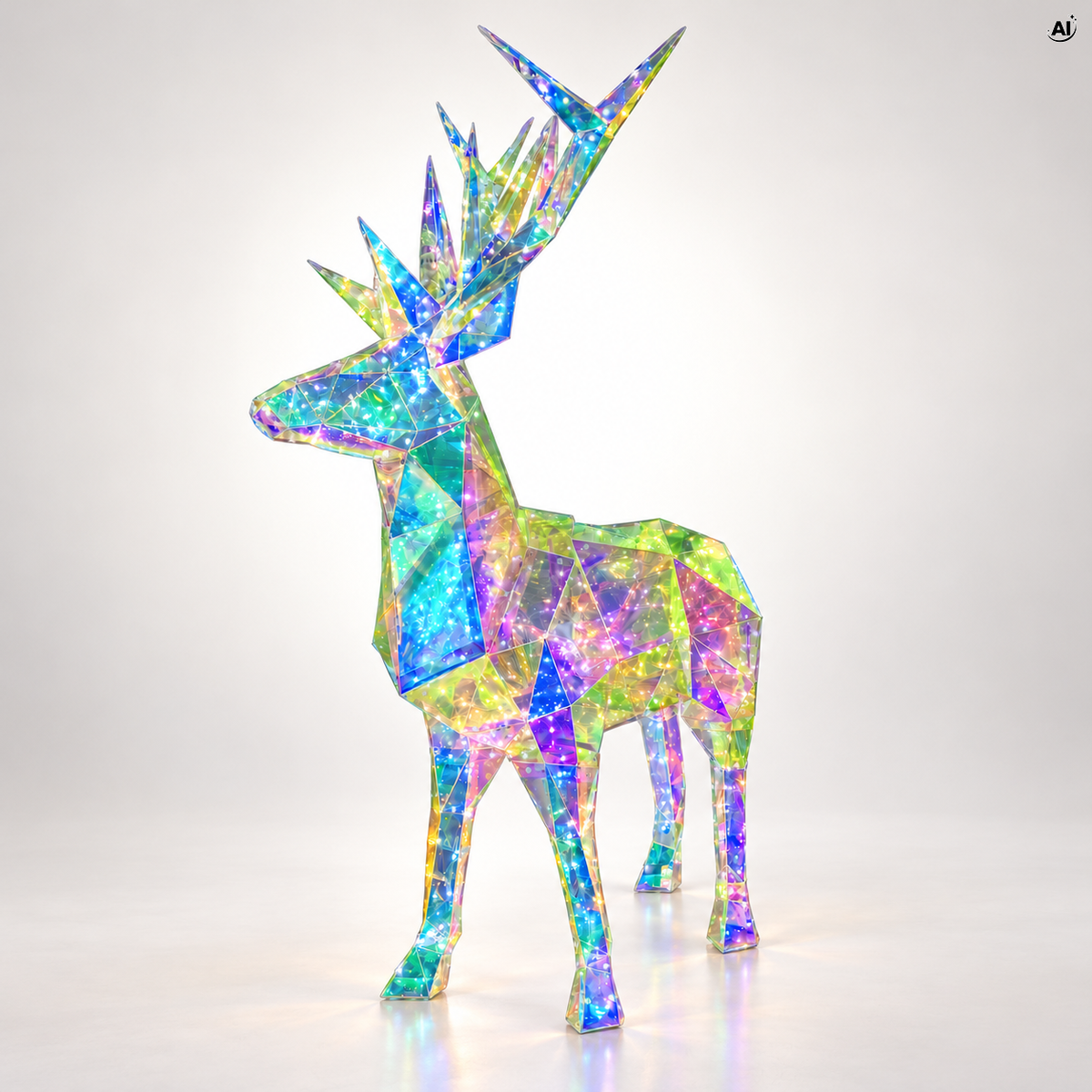 Renifer LED 3D Holograficzny Geometryczny 90 cm