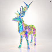 Renifer LED 3D Holograficzny Geometryczny 90 cm