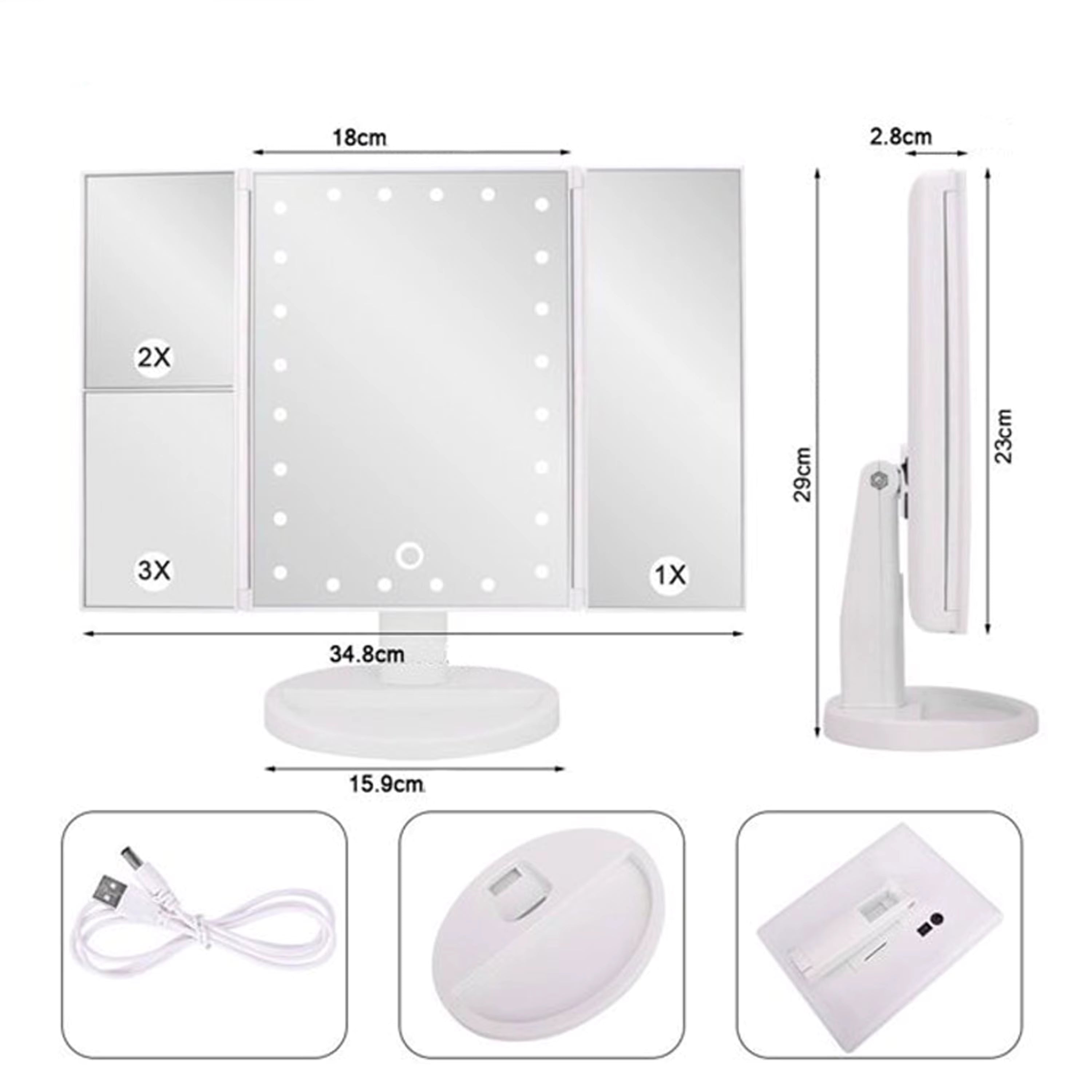 Lusterko do makijażu LED