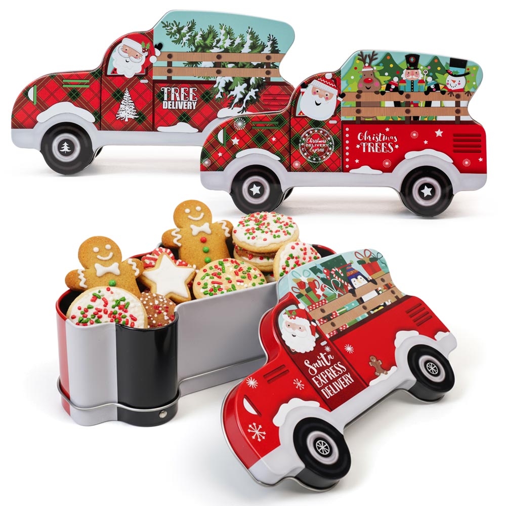 Pojemnik Samochód Świąteczny Zestaw 3szt.