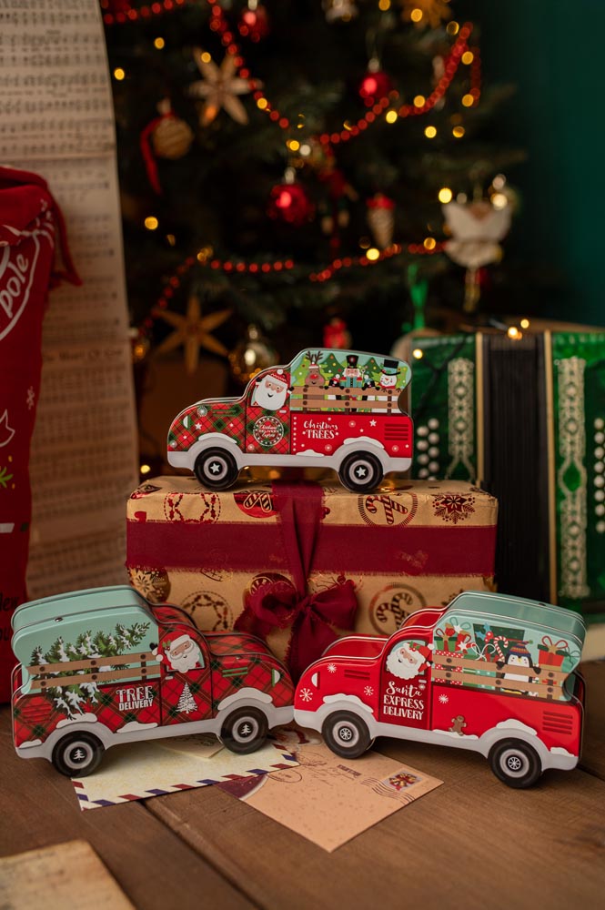 Pojemnik Samochód Świąteczny Zestaw 3szt.