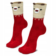 Świąteczne Skarpetki Bawełniane – Uroczy Renifer, Rozmiar 36–40