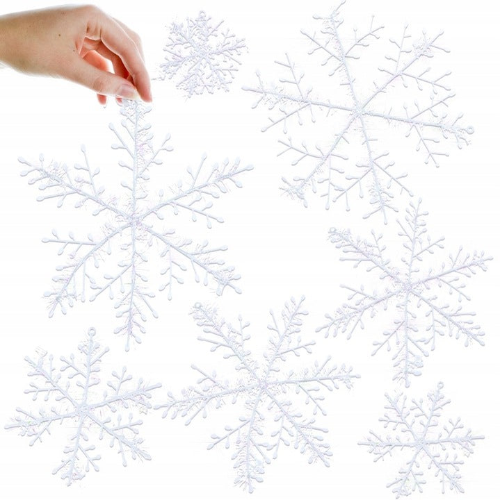 Sztuczne Płatki Śniegu Ozdoby Świąteczne Okno Drzwi