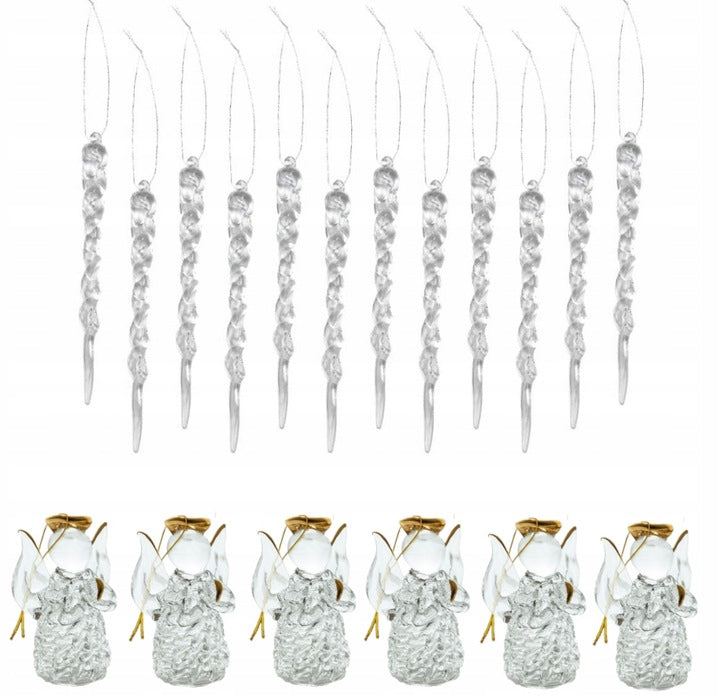 Sople na Choinkę Kryształowe Aniołki – Zestaw
