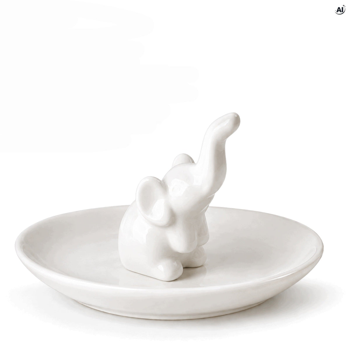 Stojak na Biżuterię Ceramiczny Słonik