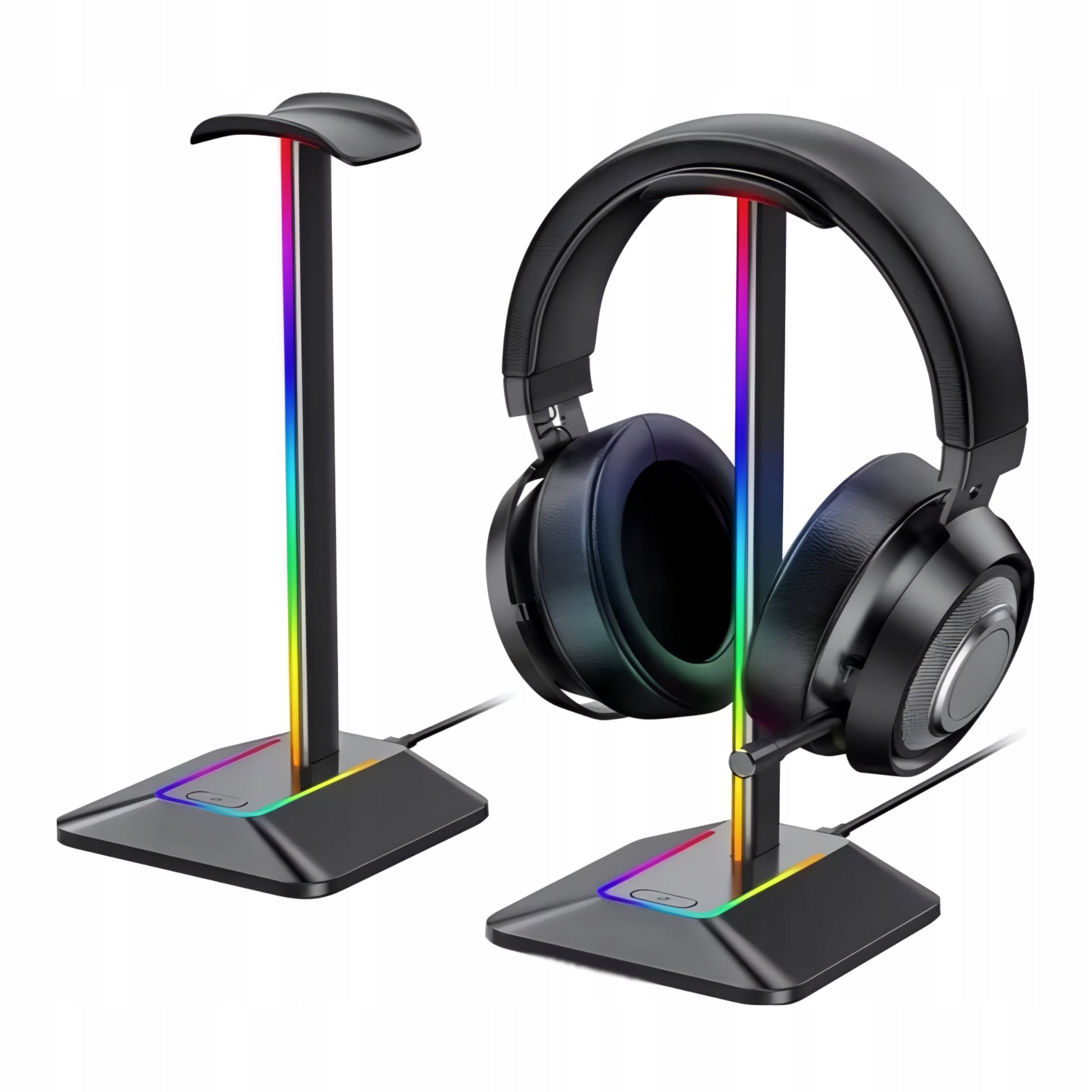 Stojak na Słuchawki  LED RGB z HUB USB