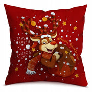 Poduszka 25x25cm Renifer Czerwona