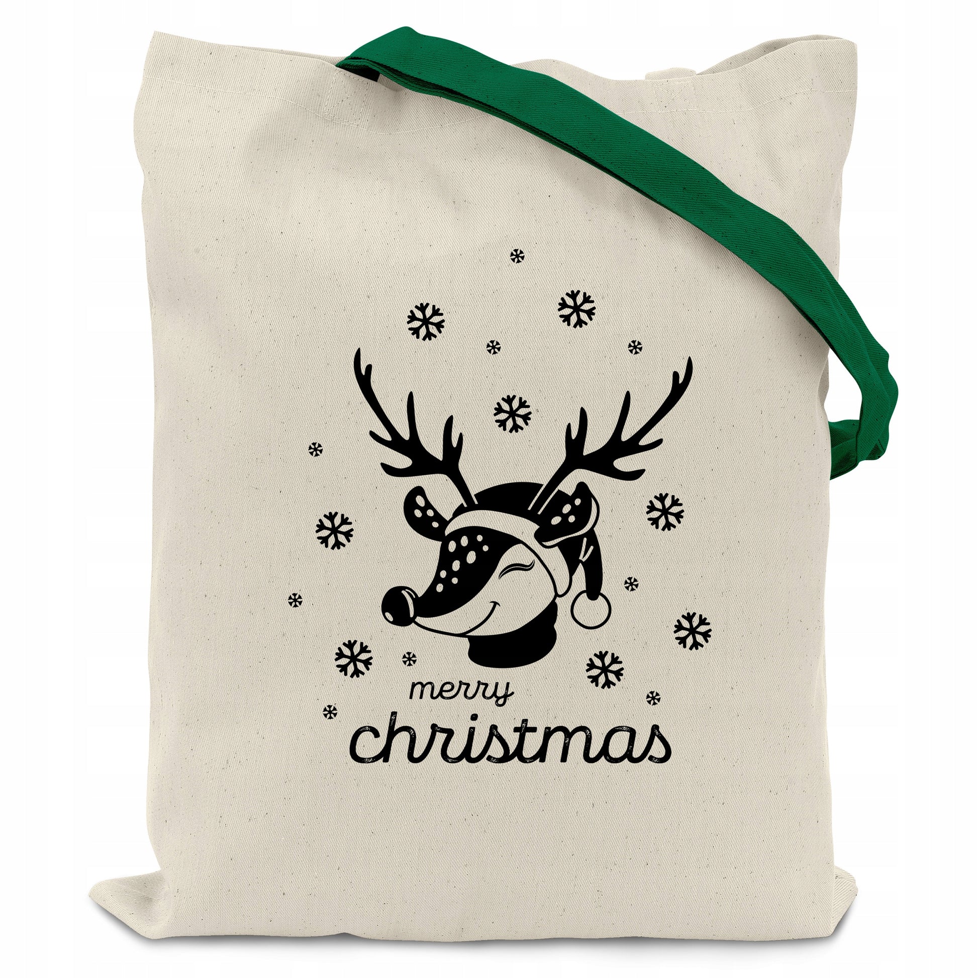 Torba Bawełniana Świąteczna380x420mm Renifer