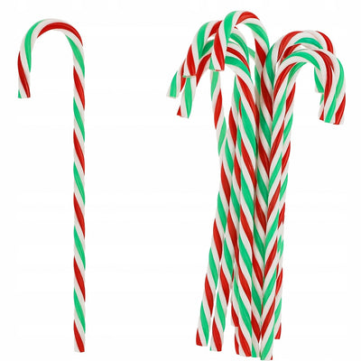 Laski świąteczne czerwono-zielone – zestaw 6 szt., dekoracja bożonarodzeniowa