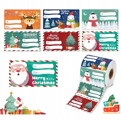 Świąteczna Etykieta na Prezent 500szt.