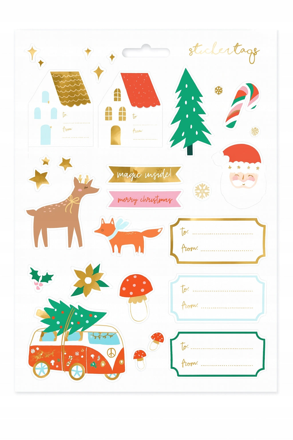 Świąteczne Naklejki Samoprzylepne