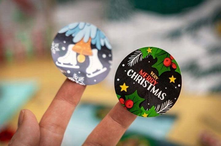 Świąteczne naklejki samoprzylepne arkusz