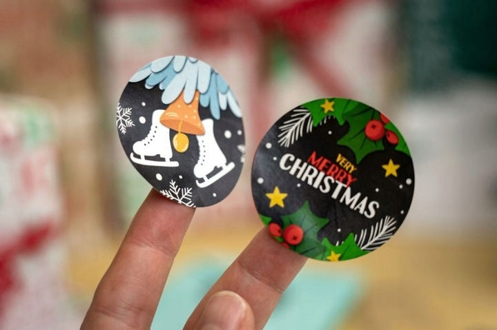 Świąteczne naklejki samoprzylepne arkusz