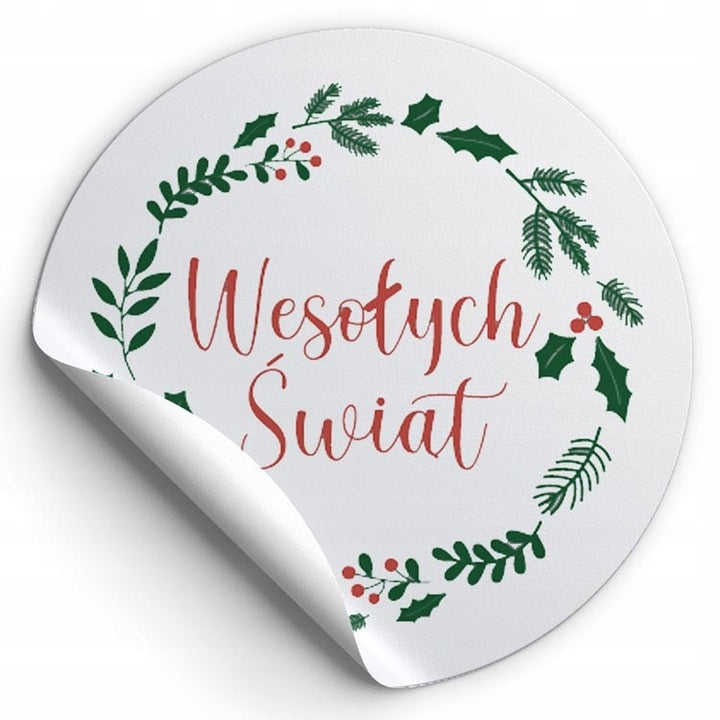 Naklejki Świąteczne Wesołych Świąt