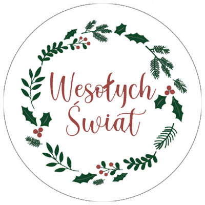 Naklejki Świąteczne Wesołych Świąt