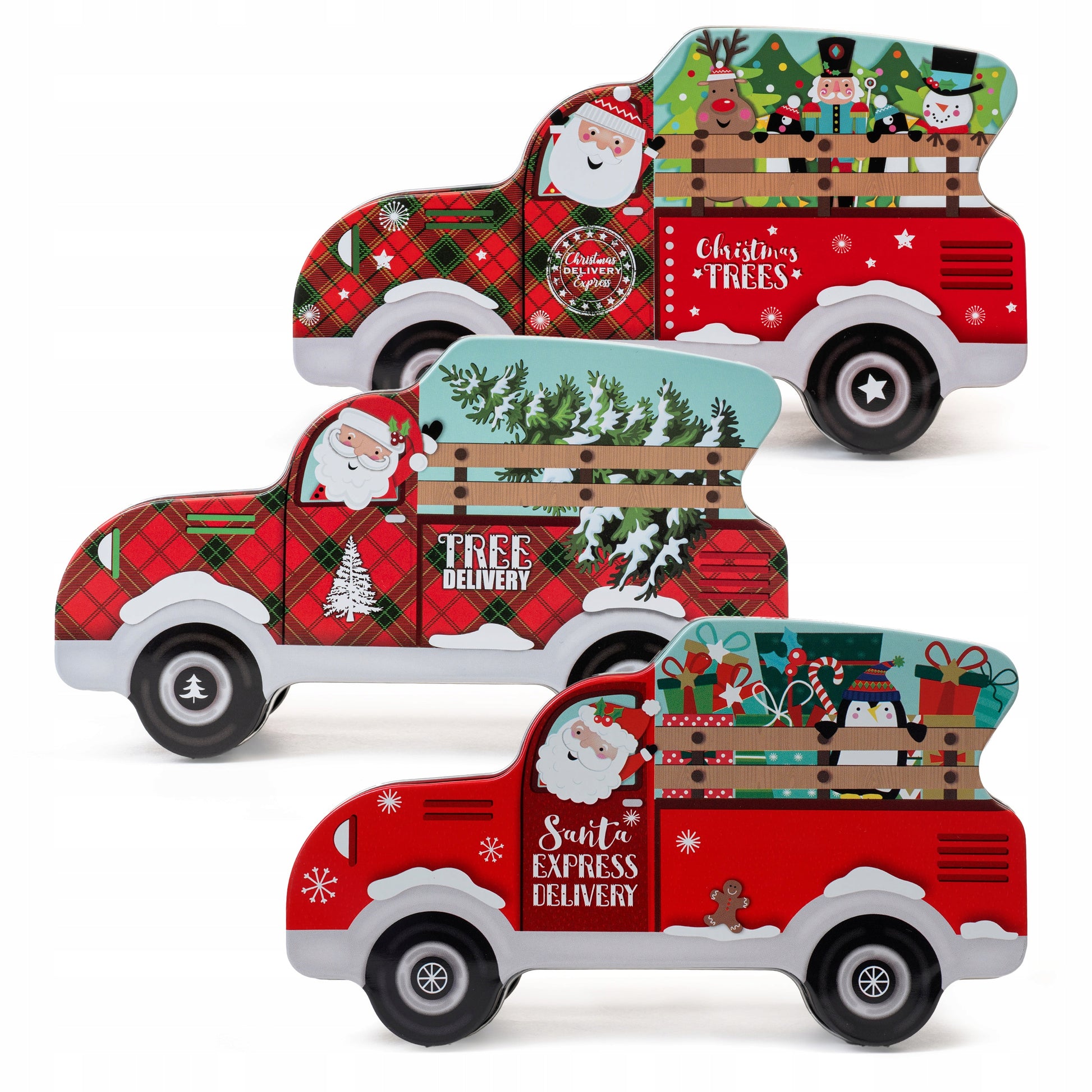 Pojemnik Samochód Świąteczny Zestaw 3szt.