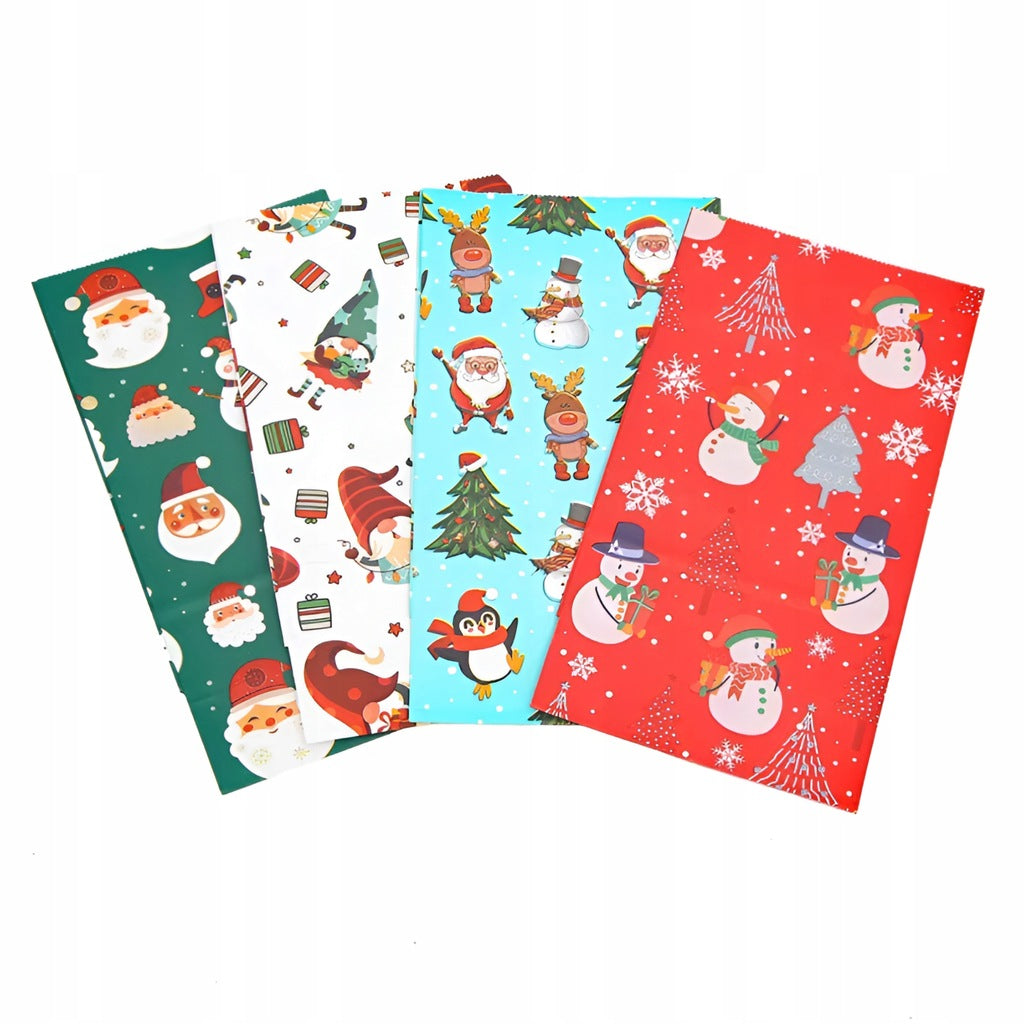 Torba Papierwa klockowa 210x80x15mm wzór Świąteczny 4szt.