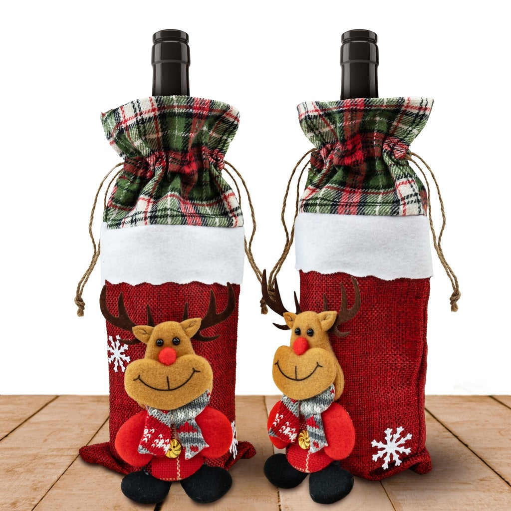 Świąteczne ubranie na butelkę zestaw 4szt.