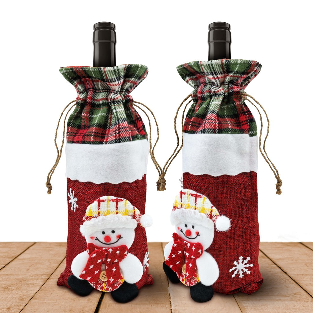 Świąteczne ubranie na butelkę zestaw 4szt.