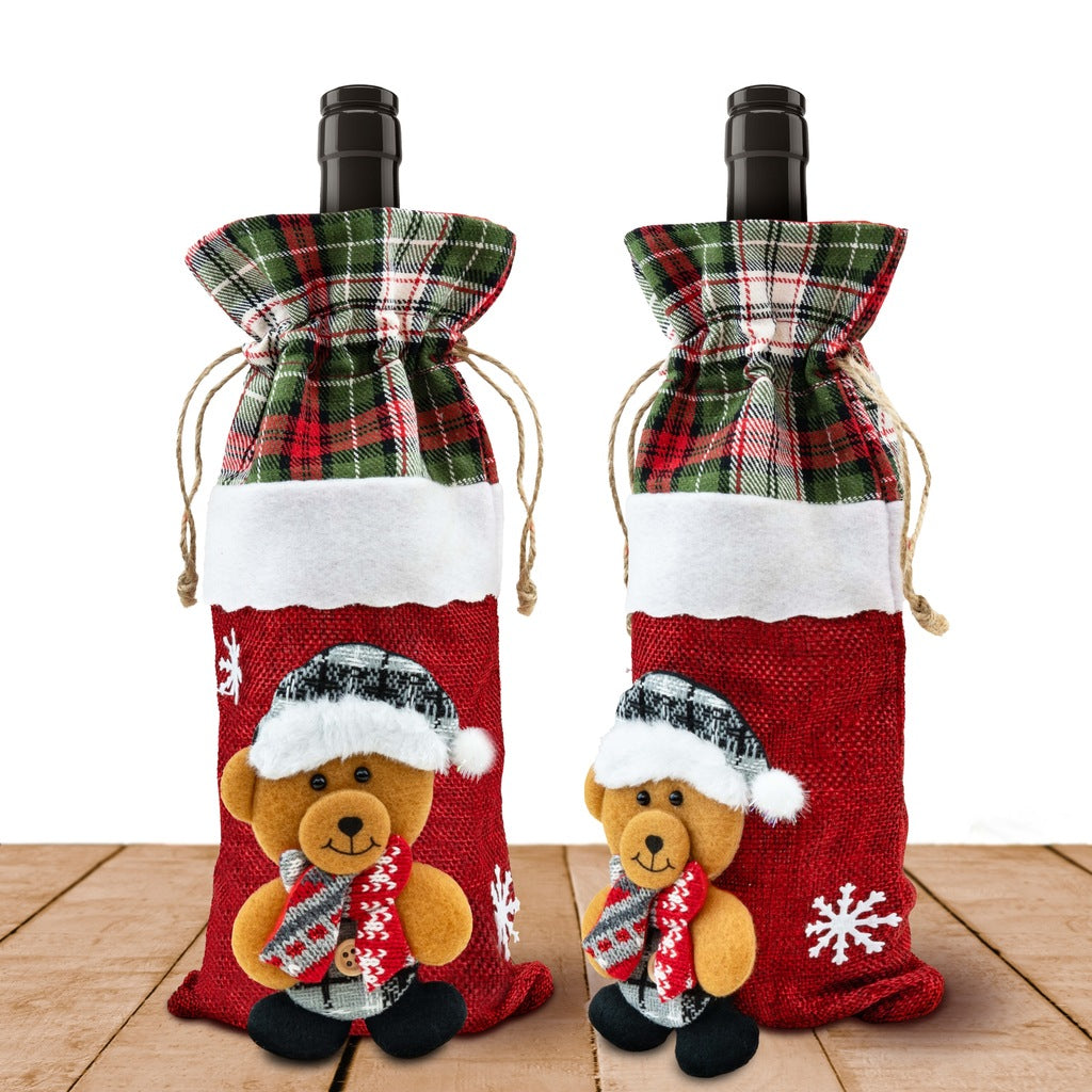 Świąteczne ubranie na butelkę zestaw 4szt.