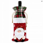 Świąteczne etui na butelkę, motyw Mikołaja, 32 cm