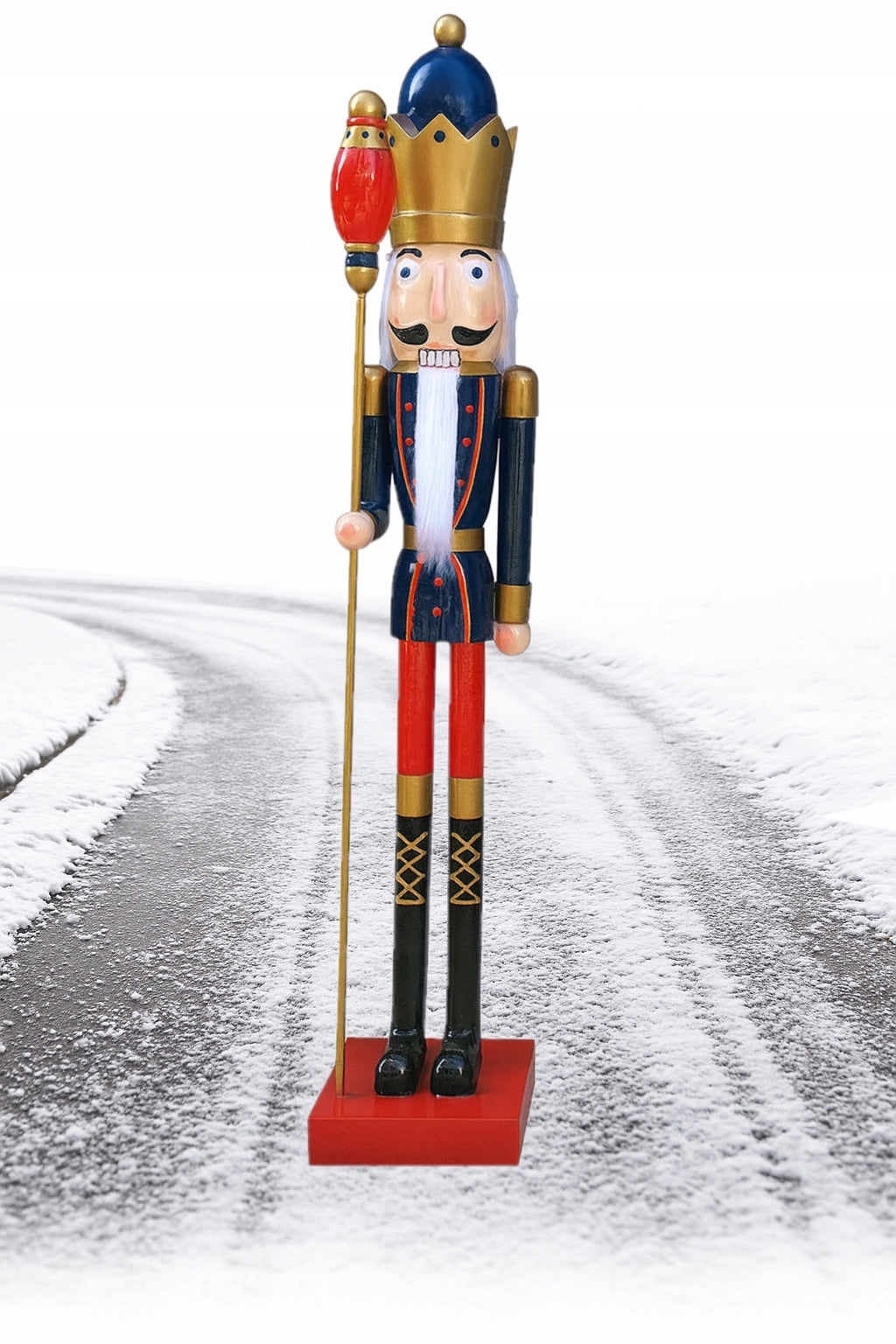 Świąteczny Dziadek Do Orzechów 2,24m Ozdoba Miejska