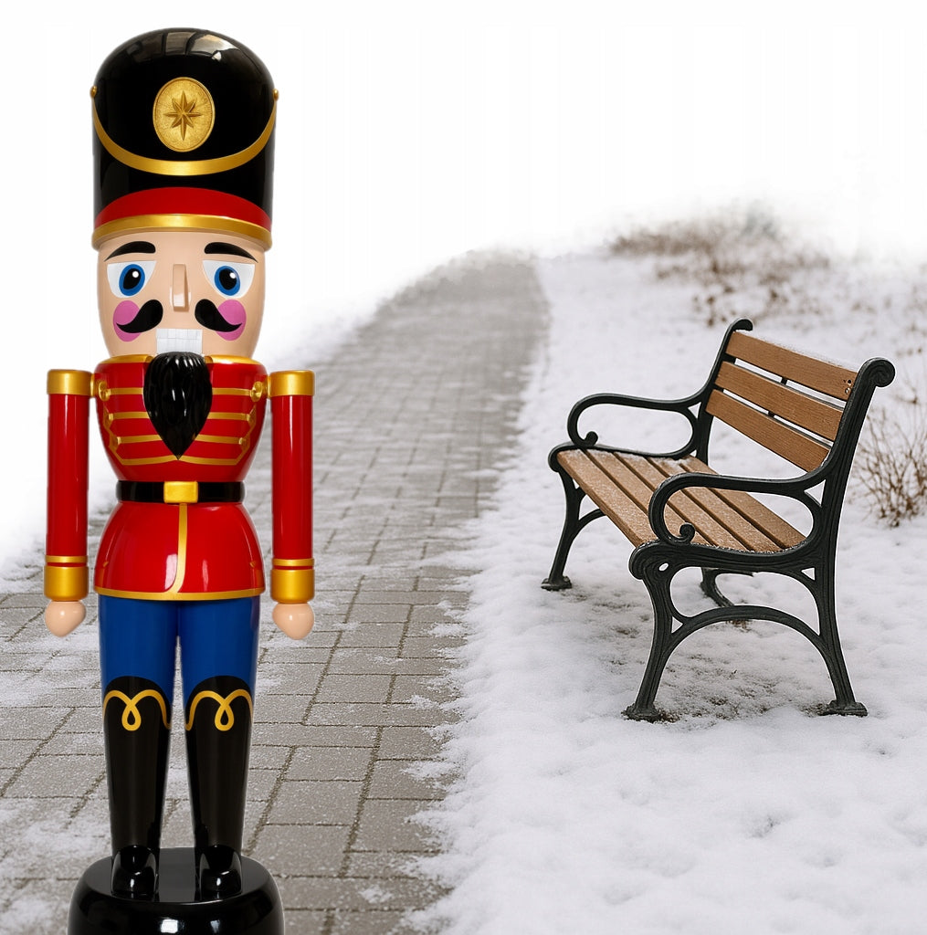 Figura świąteczna Dziadek do Orzechów LED, 274 cm, ogrodowa