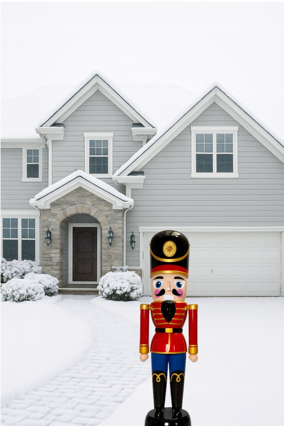 Figura świąteczna Dziadek do Orzechów LED, 274 cm, ogrodowa