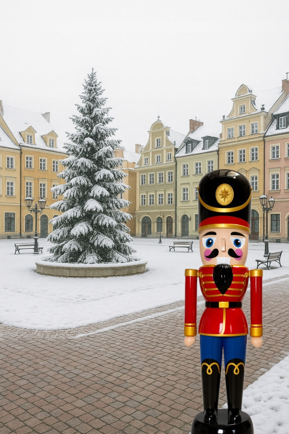 Figura świąteczna Dziadek do Orzechów LED, 274 cm, ogrodowa