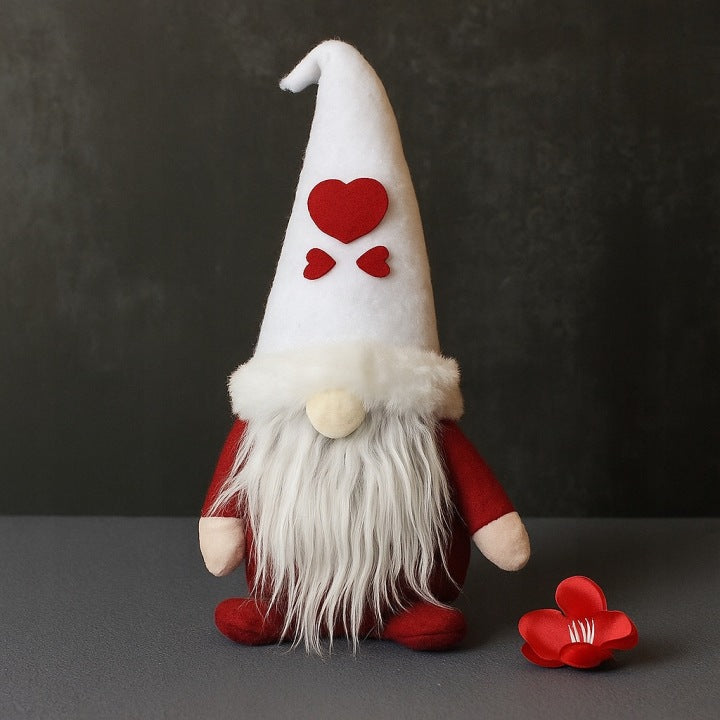 Świąteczny krasnal gnom dekoracyjny figurka 26 cm