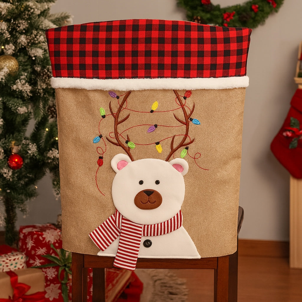 Pokrowiec Na Krzesło Miś Biały