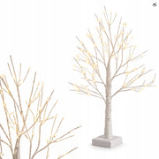 Świecące drzewko brzozowe z ciepłymi lampkami LED, 60 cm